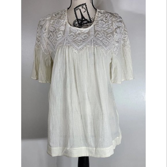 Sea NYC Frida Embellished Top, ivory Size 8 NWOT - Picture 1 of 6